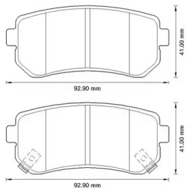 JURID HYUNDAI гальмівні колодки задн. i30 07-,Kia Ceed, Carens 02-