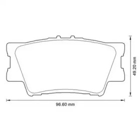 JURID TOYOTA гальмівні колодки задн.Camry V40, Rav 4 05-