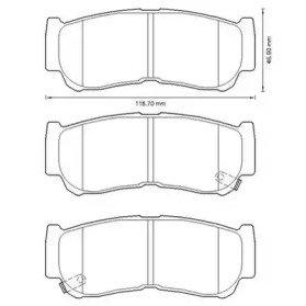 JURID HYUNDAI гальмівні колодки задн.Santa Fe II 06-