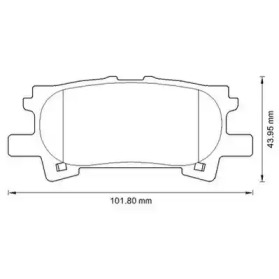 JURID TOYOTA гальмівні колодки задн.Lexus RX300 03-