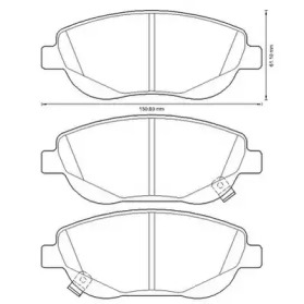 JURID TOYOTA колодки гальм. передн. Avensis 2,0-2,2 08-