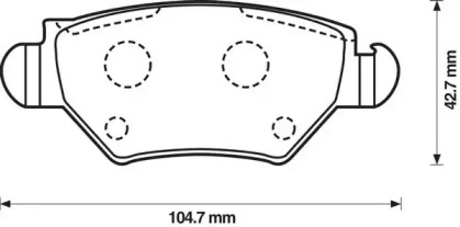 JURID OPEL колодки гальмівні задні ASTRA 1.2-2.0 98-