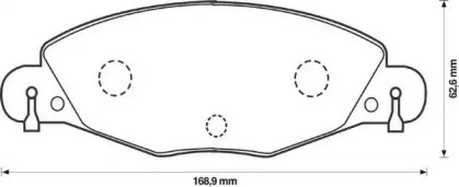 JURID CITROEN гальмівні колодки передні C5 2.2HDI-3.0 01-