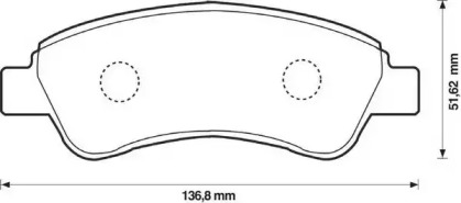 JURID CITROEN Тормозные колодки передн.Berlingo,C2,3,4,DS3,Peugeot 97-