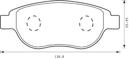 JURID PEUGEOT гальмівні колодки передн.307 01-,Citroen Berlingo,Fiat Doblo