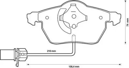 JURID VW гальмівні колодки перед. Audi A6 VW Passat 96-