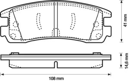 Гальмівні колодки задні  Opel Sintra / Mitsubishi 3000 / Buick / Cadillac / Chevrolet / Pontiac