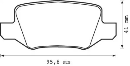 JURID гальмівні колодки задн. DB A-klasse(W168/169), B-klasse(W245), Vaneo