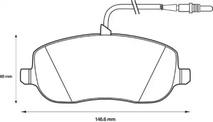 JURID CITROEN гальмівний колодки передні CITROEN C8 02-