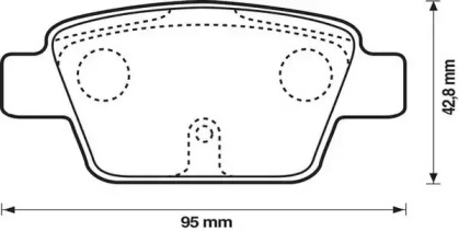 JURID FIAT гальмівні колодки задні STILO, BRAVO 1.2 16V-2.4 20V 01-