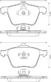 JURID VOLVO гальмівні колодки  передні S80,V70,XC70,XC90