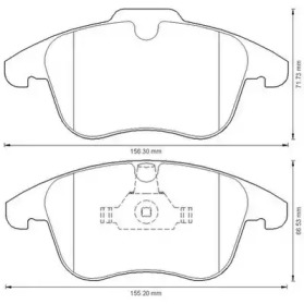 JURID FORD Гальмівні колодки передн. Mondeo 07-,S-MAX 06-,Galaxy 06-,LandRover,Volvo