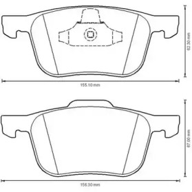 JURID FORD гальмівні колодки передн.C-Max,Focus II,III,Kuga I,II Mazda 3,5,Volvo 03-