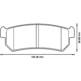 JURID CHEVROLET гальмівні колодки задні Lacetti 04-