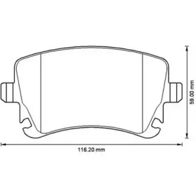 JURID VW Тормозные колодки задн.Audi A4/A6/A8  04-T5 03-