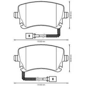 JURID VW гальмівні колодки задн (з датчиками! Audi A4/A6/A8  04-T5