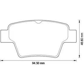 JURID CITROEN гальмівні колодки задн.C4,Peugeot 307 (сист.BOSCH)