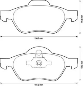 JURID RENAULT колодки гальмівні передні Laguna II,III,Megane II,Scenic II 1.5dCi/2.0 16V 01-