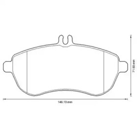 JURID DB гальмівні колодки передн..W204 07-