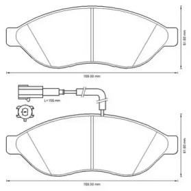 Гальмівні колодки передні Peugeot Boxer / Citroen Jumper / Fiat Ducato