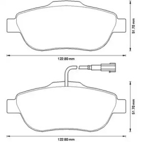 JURID FIAT колодки гальмівні передн.Panda 03-,500,Ford Ka 08-