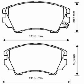 JURID OPEL гальмівні колод. передн.(131.4mm) Insignia 08-