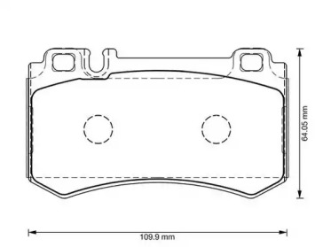 Гальмівні колодки задні AMG Mercedes E-Class, S-Class, CLK, CLS, SL, SLR (2004->)