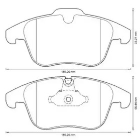 JURID CITROEN гальмівні колодки передн C5 III 08-,Peugeot 407 04-,508 10-