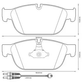 JURID CITROEN колодки передні DS5, DS4, C5(X7), C4(B7).