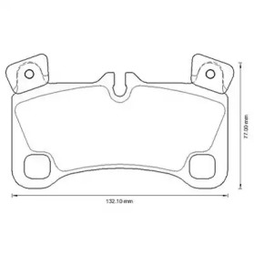 Гальмівні колодки задні Porsche Cayenne / VW Touareg / Audi Q7 (2010->)