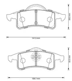 JURID JEEP гальмівні колодки задн.Grand Cherokee 98-