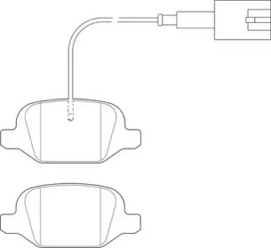 Гальмівні колодки задні Fiat 500 / Citroen E-Mehari / Abarth