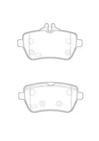 Гальмівні колодки задні Mercedes S-Class (W222, V222, X222), SL (R231)
