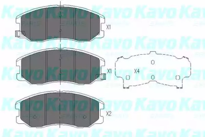 KAVO PARTS CHEVROLET Тормозные колодки передн.Captiva,Opel Antara 05-