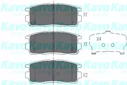 KAVO PARTS CHEVROLET Колодки тормозные задн.Captiva,Opel Antara 06-