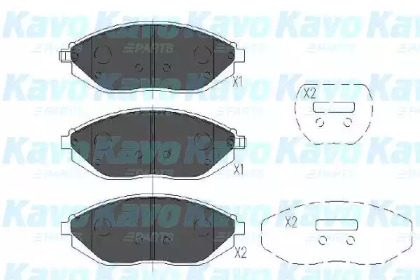 KAVO PARTS CHEVROLET гальмівні колодки передн.Spark 10-