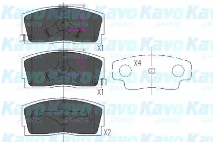 KAVO PARTS DAIHATSU Тормозные колодки передн.Applause 89-