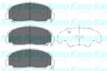 KAVO PARTS TOYOTA гальмівні колодки передн. Land Cruiser -96