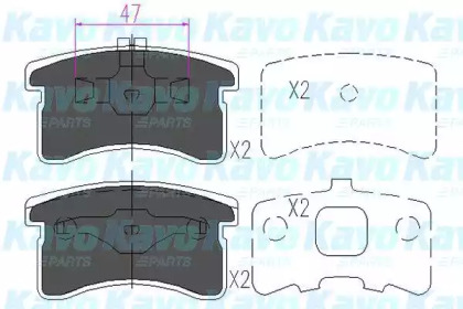 KAVO PARTS NISSAN Гальмівні колодки Maxima QX 94-00