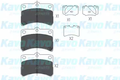 KAVO PARTS DAIHATSU Тормозные колодки передн.Cuore 98-