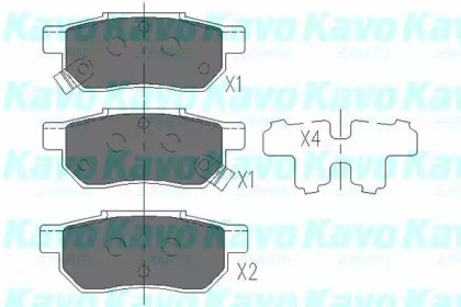 KAVO PARTS HONDA Тормозные колодки задн.Civic 1,5/1,6 90-