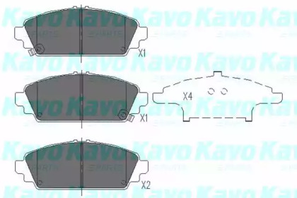 KAVO PARTS HONDA Гальмівні колодки передн.Accord 1.6 98-,Civic 1.7CTDi/2.0 01-