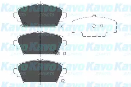 KAVO PARTS HONDA Колодки тормозные передн. Accord 98-,Nissan Primera 02-