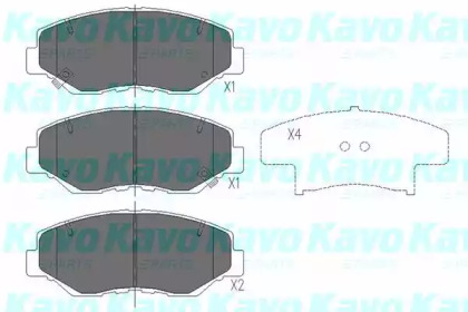 KAVO PARTS HONDA Тормозные колодки передн.CR-V II 2.0 02-