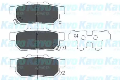 KAVO PARTS HONDA Колодки тормозные задние Civic 1,5/1,6 90-