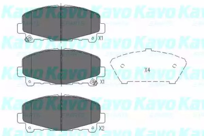 KAVO PARTS HONDA Гальмівні колодки передн.Accord 08-