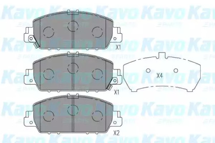 KAVO PARTS HONDA гальмівні колодки передн.дискові HR-V (RU) 1.5 1.6I-DTEC 2015-, HONDA ACCORD IX