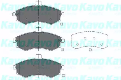 KAVO PARTS HYUNDAI Тормозные колодки передн.Elantra,Matrix