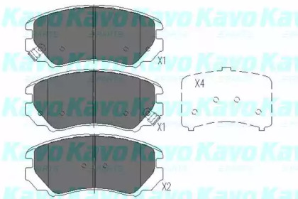 KAVO PARTS HYUNDAI Тормозные колодки перед. Sonata,Tucson,KIA Magentis,Soul,Sportage 01-