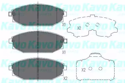 KAVO PARTS HYUNDAI Гальмівні колодки передн.Galloper 98-